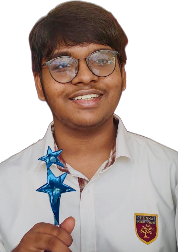 Sanjay S - Centum 100/100 in Mathematics, Chennai Public School